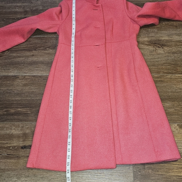 NWT J Crew Womens Uptown Pea Coat SZ 2 Coral Wool Blend Business Casual - Picture 11 of 15